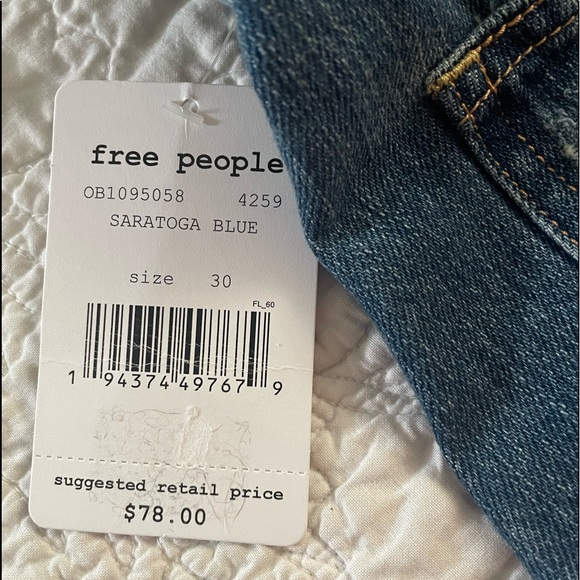 NWT Free People Pleated Denim Skirt Size 30 - Picture 4 of 4